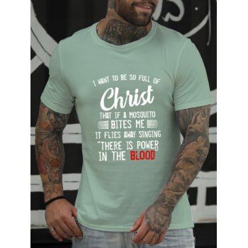 Slogan Print Cotton T Shirt Short Sleeve Round Neck Streetwear Tee, Light green
Slogan Print Cotton T Shirt Short Sleeve Round Neck Streetwear Tee, Light green