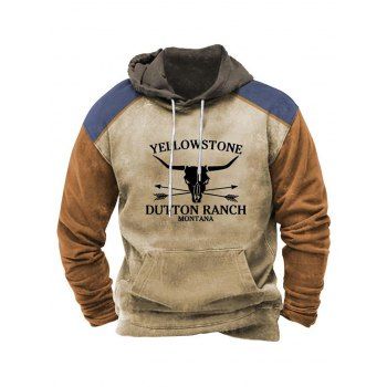 Cow Head and Letter Print Hoodie Colorblock Patchwork Kangaroo Pocket Hoodie, Multicolor b
Cow Head and Letter Print Hoodie Colorblock Patchwork Kangaroo Pocket Hoodie, Multicolor b