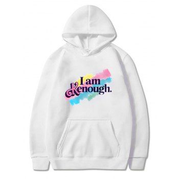 Letter Slogan Painting Print Hoodie Kangaroo Pocket Casual Drawstring Hoodie, White
Letter Slogan Painting Print Hoodie Kangaroo Pocket Casual Drawstring Hoodie, White