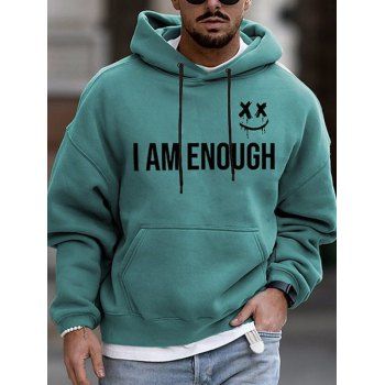 Slogan Smiling Face Print Graphic Hoodie Kangaroo Pocket Casual Drawstring Hoodie, Deep green
Slogan Smiling Face Print Graphic Hoodie Kangaroo Pocket Casual Drawstring Hoodie, Deep green