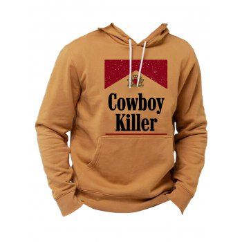 Cowboy Killer Graphic Print Hoodie Kangaroo Pocket Drawstring Casual Hoodie, Coffee
Cowboy Killer Graphic Print Hoodie Kangaroo Pocket Drawstring Casual Hoodie, Coffee