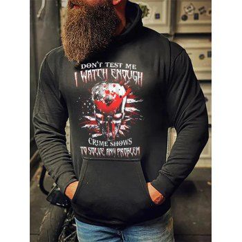 Skull American Flag Slogan Print Graphic Hoodie Drawstring Kangaroo Pocket Casual Hoodie, Black
Skull American Flag Slogan Print Graphic Hoodie Drawstring Kangaroo Pocket Casual Hoodie, Black