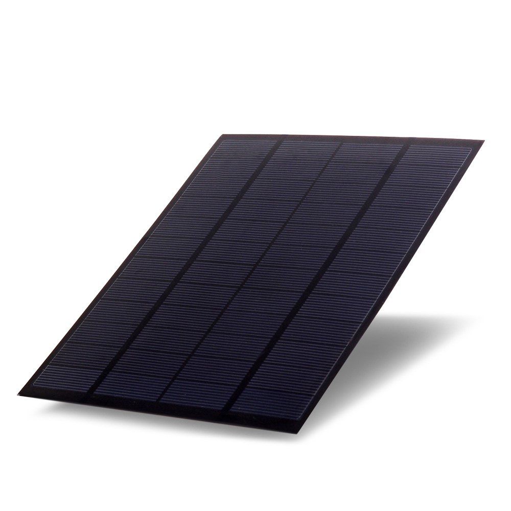 5W 12V Polycrystalline Silicon Solar Panel Charger, Black
5W 12V Polycrystalline Silicon Solar Panel Charger, Black