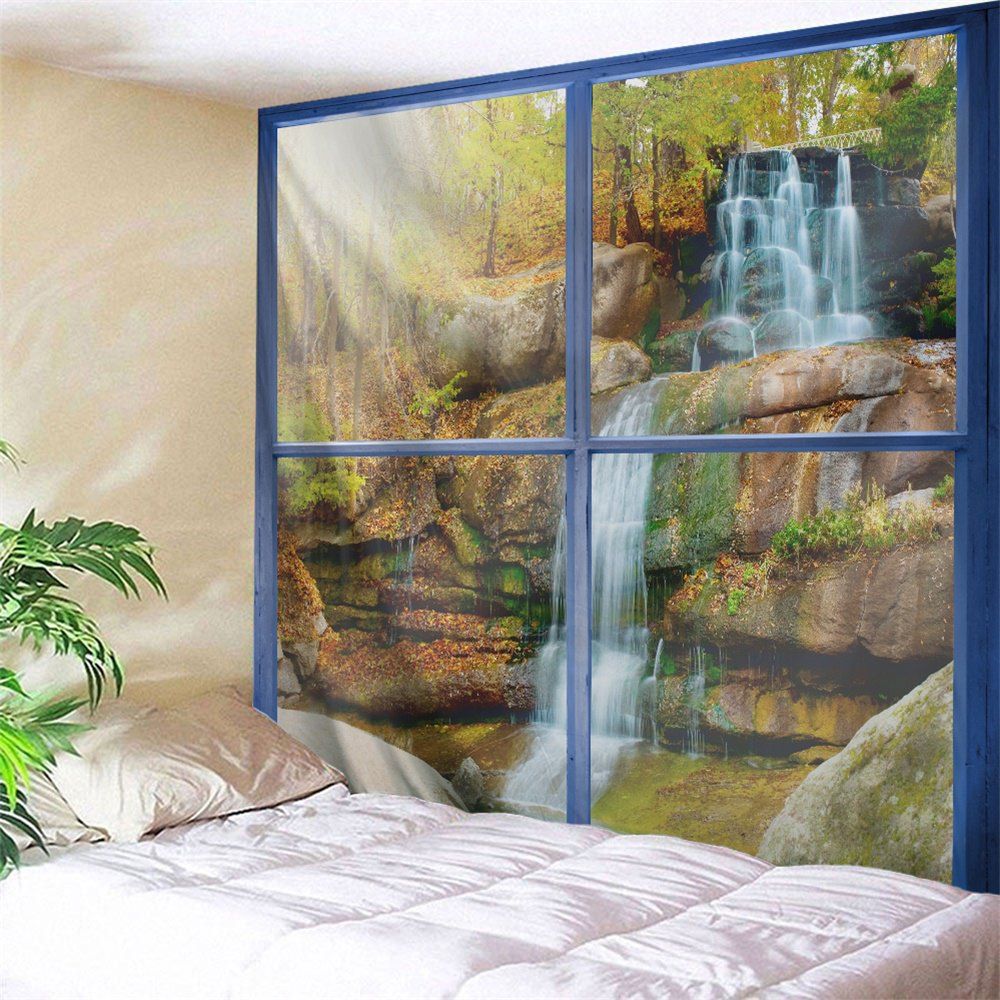 

Window Forest Falls Print Tapestry Wall Hanging Art, Colormix
