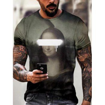 Summer T Shirt Mona Lisa Print T Shirt Round Neck Short Sleeve Casual Tee, Multicolor
Summer T Shirt Mona Lisa Print T Shirt Round Neck Short Sleeve Casual Tee, Multicolor