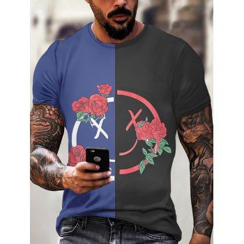 Two Tone T Shirt Flower Smiling Face Print T-shirt Short Sleeve Round Neck Summer Tee, Multicolor
Two Tone T Shirt Flower Smiling Face Print T-shirt Short Sleeve Round Neck Summer Tee, Multicolor