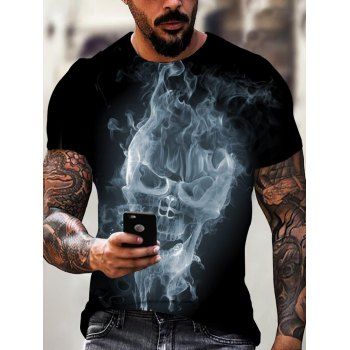 Gothic T Shirt Smoking Skull Graphic T-shirt Short Sleeve Round Neck Summer Tee, Multicolor
Gothic T Shirt Smoking Skull Graphic T-shirt Short Sleeve Round Neck Summer Tee, Multicolor