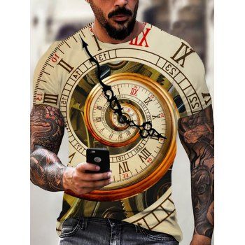 3D Print T Shirt Swirl Clock Round Neck Short Sleeve Summer Casual Tee, Multicolor
3D Print T Shirt Swirl Clock Round Neck Short Sleeve Summer Casual Tee, Multicolor