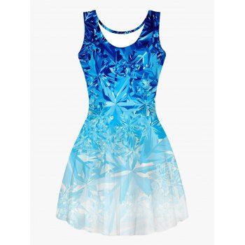 Ice Snowflake Allover Print Tank Dress High Waist Scoop Neck A Line Dress, Multicolor
Ice Snowflake Allover Print Tank Dress High Waist Scoop Neck A Line Dress, Multicolor
