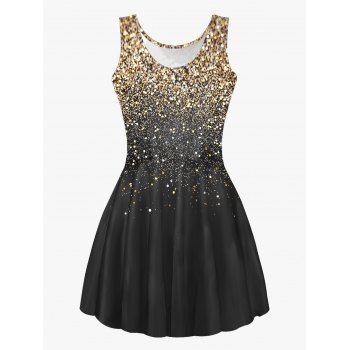 Glitter Light Spots Print Tank Dress Sleeveless High Waist Casual Dress, Multicolor
Glitter Light Spots Print Tank Dress Sleeveless High Waist Casual Dress, Multicolor