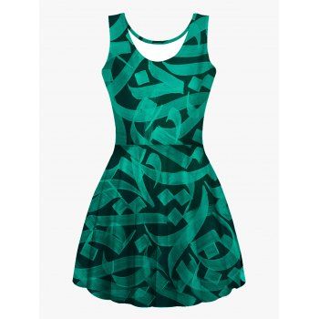 Printed Dress High Waisted Dress Scoop Neck Sleeveless A Line Mini Dress, Multicolor
Printed Dress High Waisted Dress Scoop Neck Sleeveless A Line Mini Dress, Multicolor