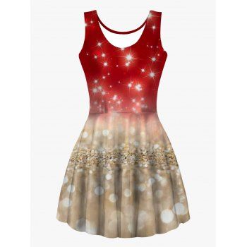 Light Spots Print High Waist Tank Dress Sleeveless Casual Scoop Neck Dress, Multicolor
Light Spots Print High Waist Tank Dress Sleeveless Casual Scoop Neck Dress, Multicolor