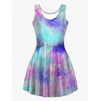 Colorful Allover Print Tank Dress Casual Sleeveless Scoop Neck High Waist Dress, Multicolor
Colorful Allover Print Tank Dress Casual Sleeveless Scoop Neck High Waist Dress, Multicolor