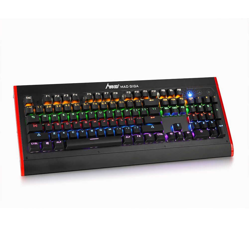 MAD GIGA K380 Mechanical Keyboard, Black and red
