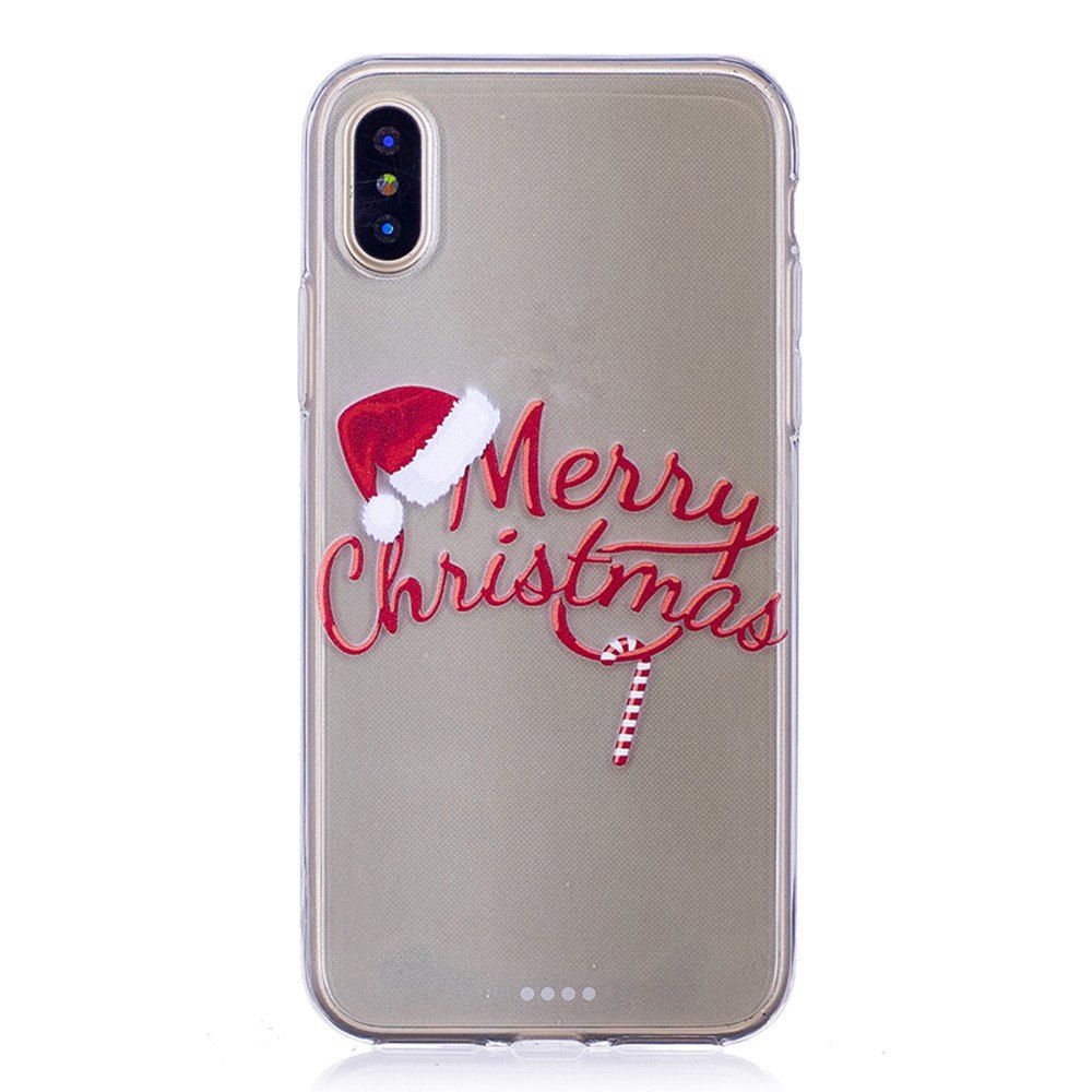 

Santa Claus Christmas Deer Phone Sets for iPhone X, Transparent