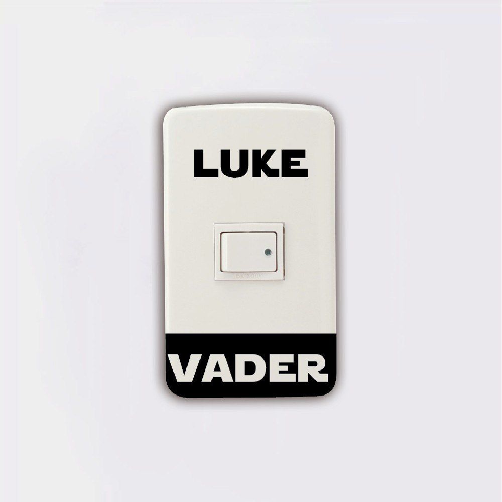 

Light Switch Sticker Darth Vader Luke Skywalker Vinyl Wall Stickers Home Decor, Black