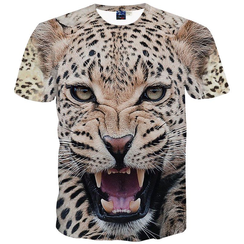 Fashion Creative Lion Leopard Print 3D Digital Printed Short Sleeved T-Shirt, Leopard print pattern
Fashion Creative Lion Leopard Print 3D Digital Printed Short Sleeved T-Shirt, Leopard print pattern