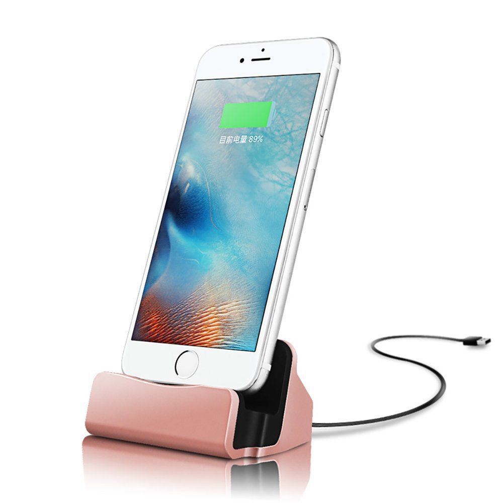 

Charging Station Charger Dock for Charging Station Charger Dock for iPhone 8/ 8 Plus /iPhone X/ 7 Plus/7 6S 6S Plus 5, Rose