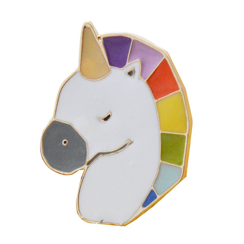 

Little Horse Unicorn Brooch Button Pins Denim Jacket Pin Badge Cartoon Jewelry Gift for Kids, Gold