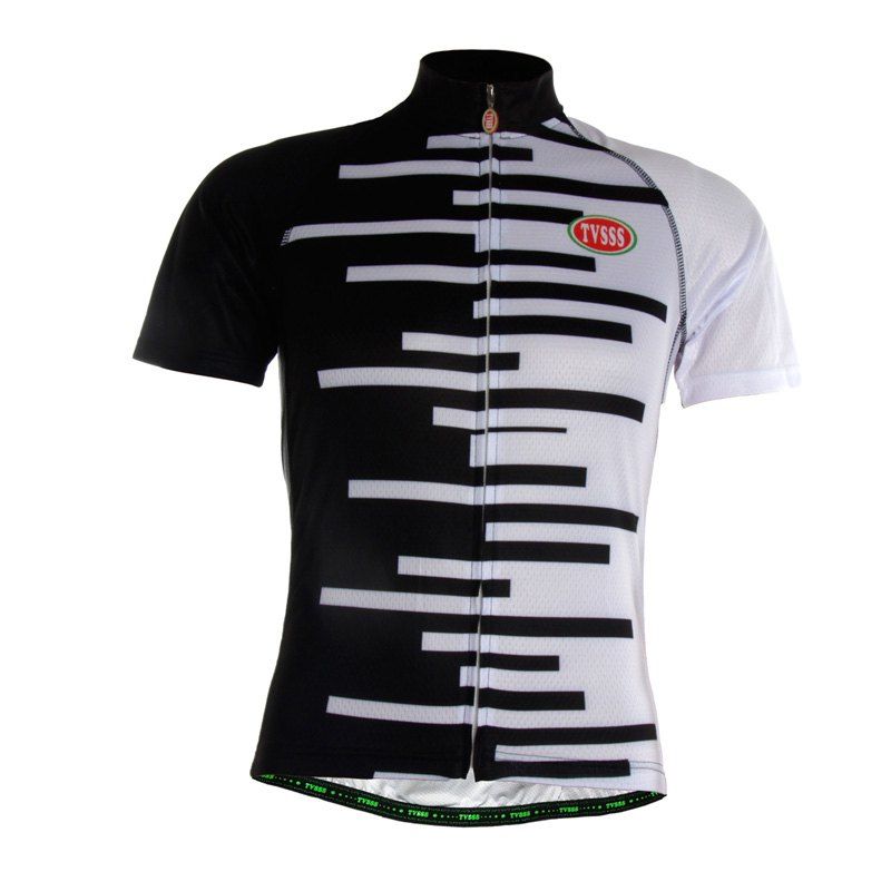 TVSSS Men Black and White Striped Summer Short-Sleeved Cycling Jersey Sportswear, Multi
TVSSS Men Black and White Striped Summer Short-Sleeved Cycling Jersey Sportswear, Multi