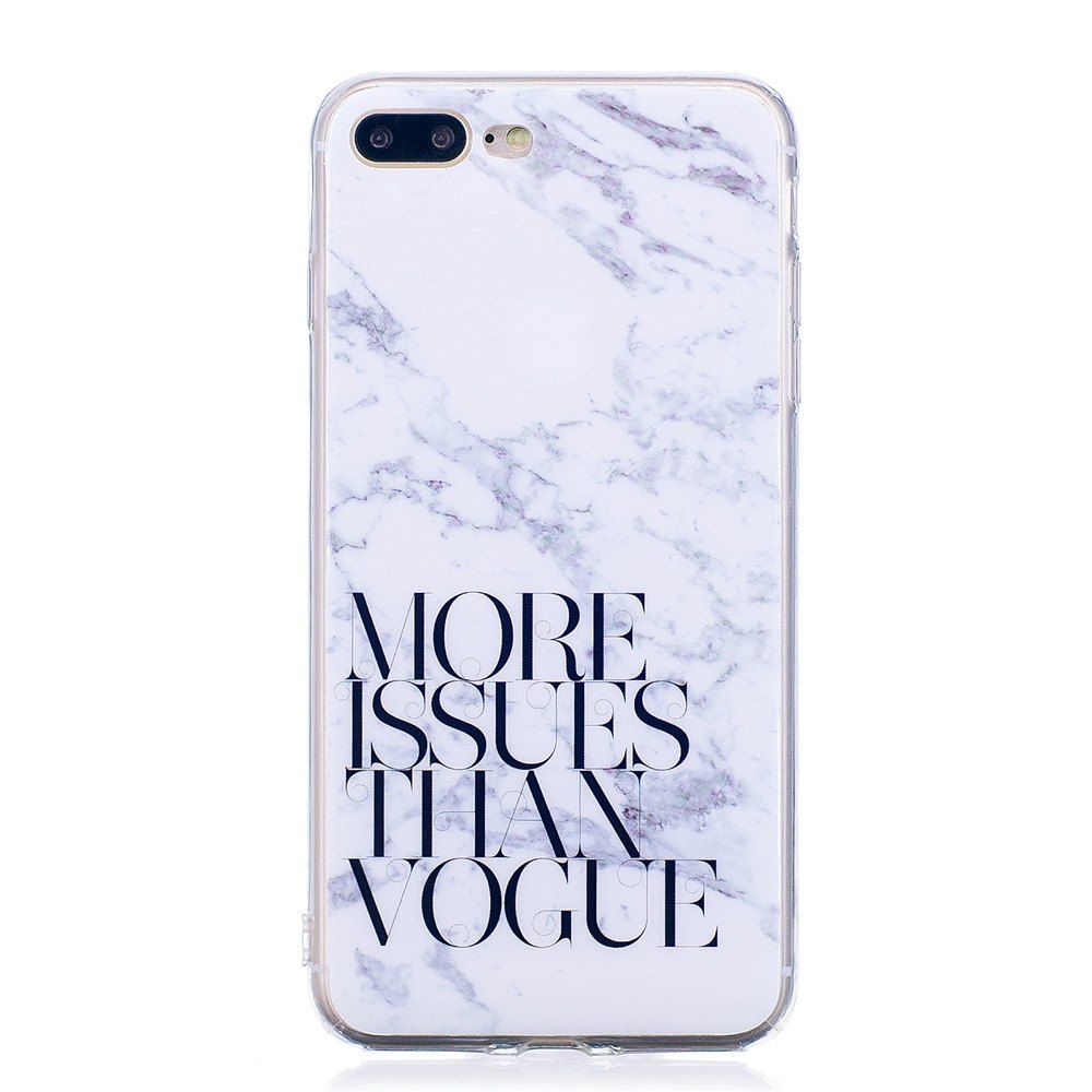 

Characters Fashion Marble Soft TPU Phone Case for iPhone 7 Plus, White