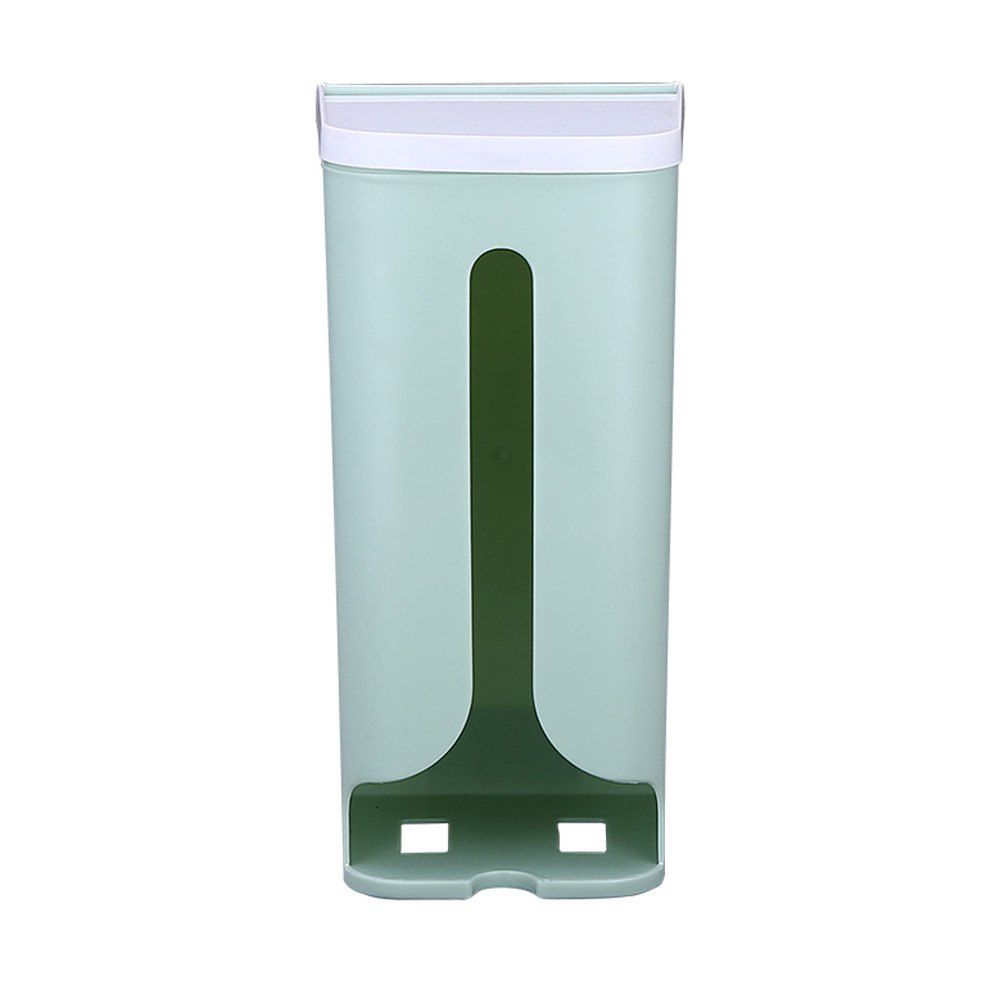 Wall-Mounted Garbage Bag Debris Plastic Storage Box, Light jade