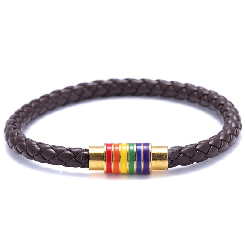 Black Brown Genuine Braided Leather Bracelet Women Men Stainless Steel Gay, Wood
Black Brown Genuine Braided Leather Bracelet Women Men Stainless Steel Gay, Wood