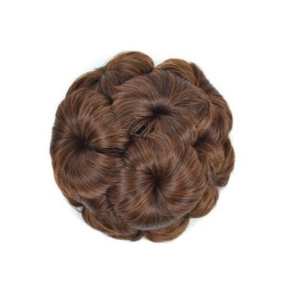 

TODO 12cm Flowers Bud Insert Comb Clip In Bun Updo Cover Hair Extensions, Brown
