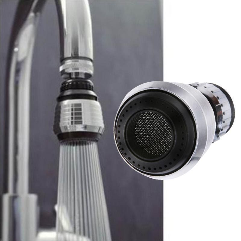 

360 Degree Rotation Water Saving Tap Aerator Diffuser Faucet Nozzle Filter Adapter, Silver