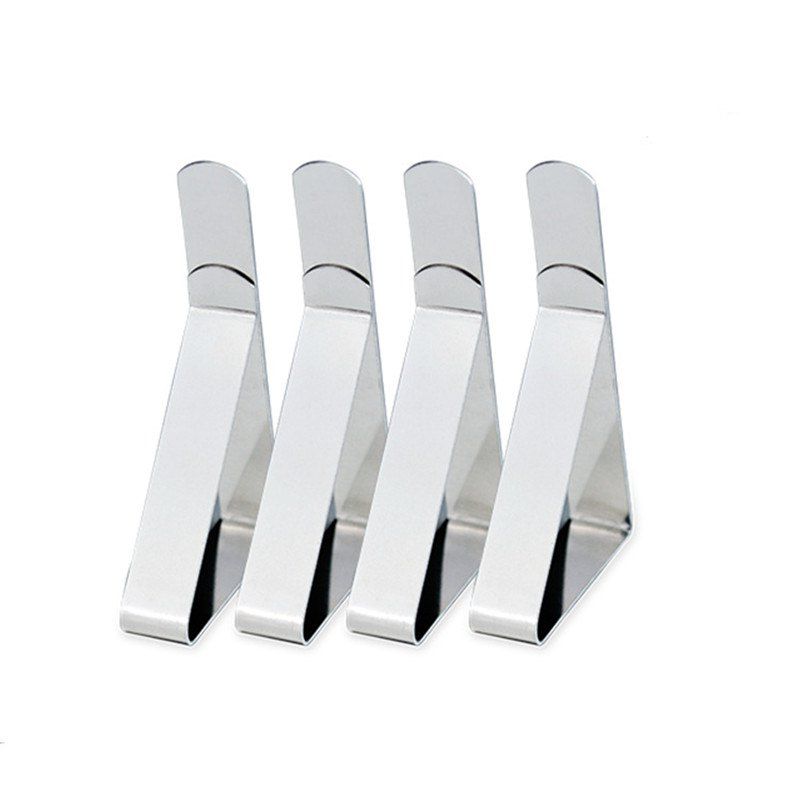 Stainless Steel Triangle Tablecloth Clip 4PCS, Silver 
Stainless Steel Triangle Tablecloth Clip 4PCS, Silver