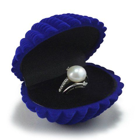 Fashionable Exquisite Shell Shape Jewelry Box - Bleu Saphir 
