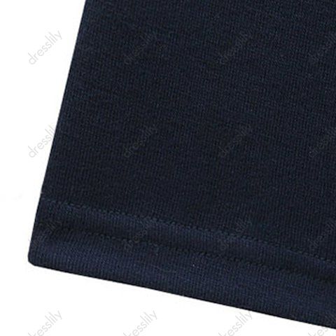 T-shirt Faux Deux Pièces à Manches Longues pour Femme - Cadetblue S