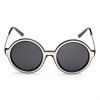 Élégant simple ronde pleine Sunglasses Cadre - Noir 