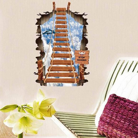 DIY 3D Home Decoration A Set of PVC Stairway Pattern Decorative Wall Stickers - multicolore 