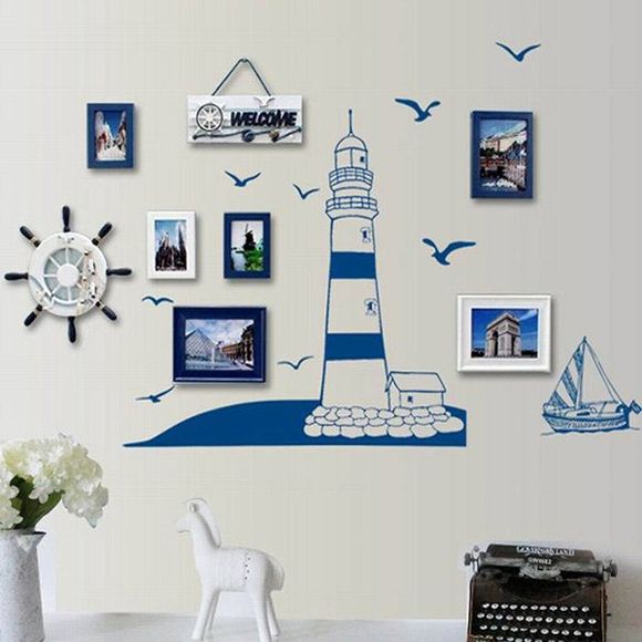Motif de Lighthouse bricolage Creative Décoration Stickers muraux décoratifs - Bleu 
