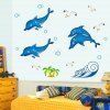 Simple DIY Cute Dolphin Pattern Home Decoration Decorative Wall Stickers - multicolore 