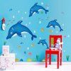 Creative Motif bricolage Dolphin Décoration Stickers muraux décoratifs - Bleu 