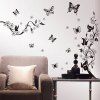 Motif bricolage New Papillon Décoration Stickers muraux décoratifs - Blanc et Noir 