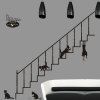 Stair créatif et Motif Cat Décoration Stickers muraux décoratifs - Noir 