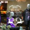 M-28 Petits cerfs-volants et Joyeux Noël Stickers autocollants amovibles pour l'ornement de fête - Blanc 