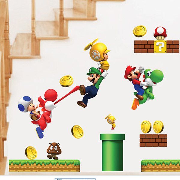 

High Quality Cartoon Game Theme Waterproof Decorative Wall Sticker, Colormix