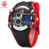 OHSEN AD1309 Dual Time Sports Men Digital Watch with Date Week Alarm Stopwatch Backlight Separate Second Dial - Rouge 