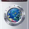 Bonne Qualité Banc de poissons Motif Submarine Forme 3D amovible Réfrigérateur Wall Sticker - multicolore 