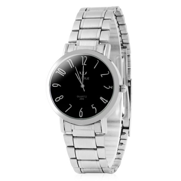 Yazole 299 Analog Quartz Watch with Steel Band for Ladies - Noir 