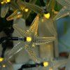 WTL - lumière décorative de lampes solaires de forme d'étoile de mer d'HX 30 LED pour le festival de Noël - Jaune 