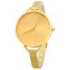 Women Quartz Watch Slim Stainless Steel Mesh Band Big Round Dial - d'or 