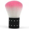 Professional Rhinestoned Handle Multifunction Nylon Powder Brush Kabuki Brush - Rose 