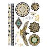 Gold Foil Metal Western Tribal Elements Tattoo Stickers - Comme Photo 