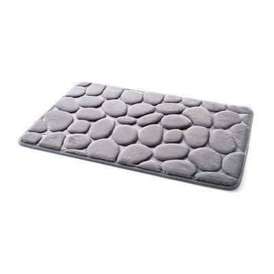 

Simple Cobblestone Carpet Bedroom Door Mat Kitchen Bathroom Door Absorbent Mat, Light gray