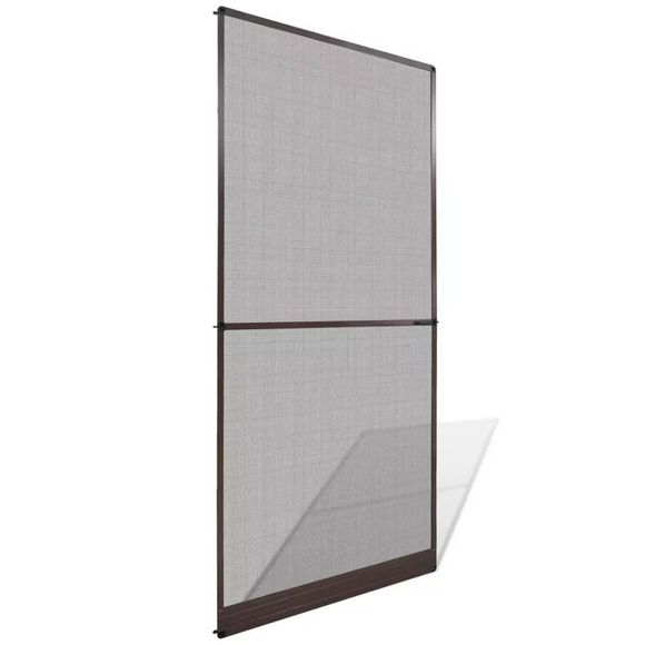 Brown Hinged Insect Screen for Doors 100 x 215 cm   141564 - Noir 
